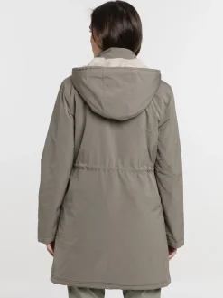 Parka capuche smokey olive femme