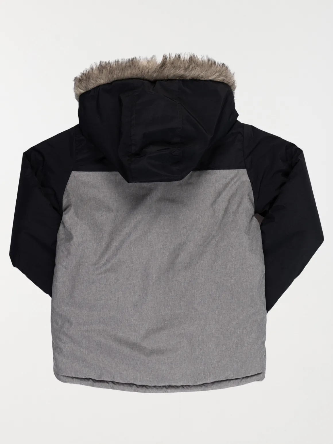 Parka tricolore à capuche garçon (3-12A)