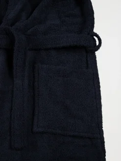 Peignoir de bain bleu nuit adulte