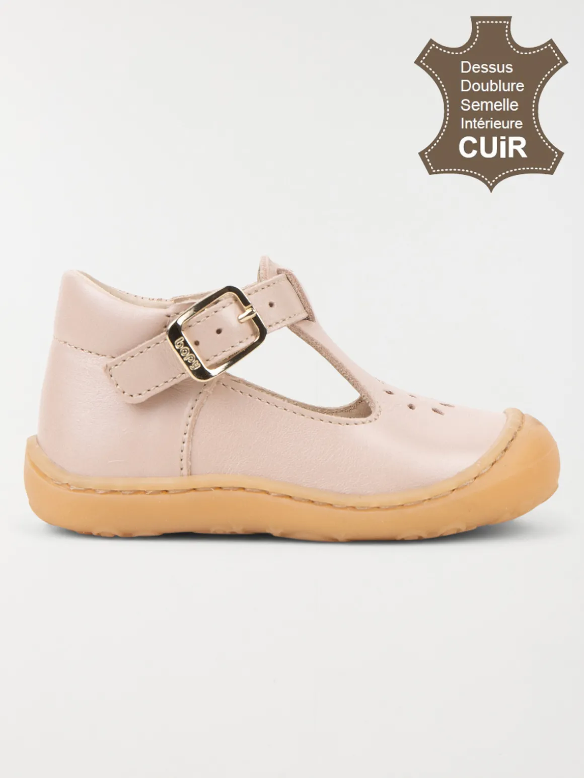 Pied-nu coloris rose fille (17-21)