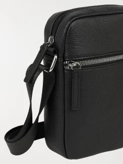 Pochette noire bandoulière homme