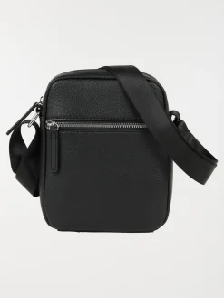 Pochette noire bandoulière homme