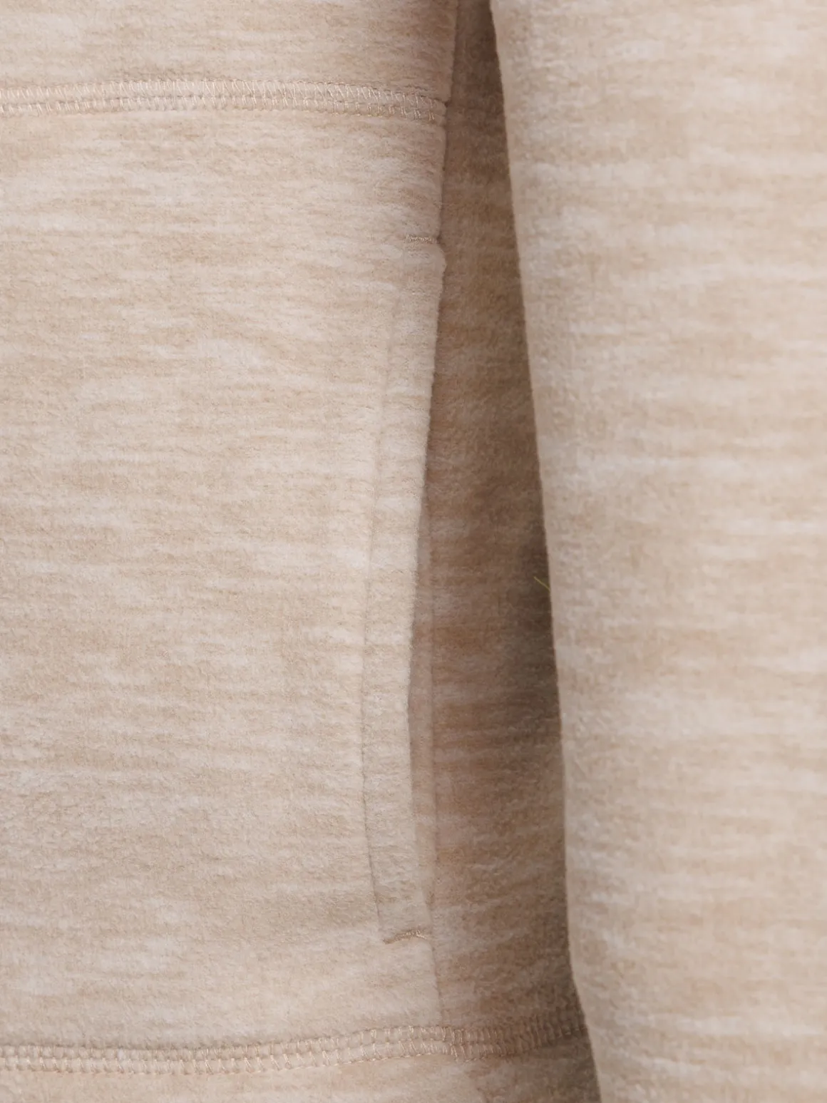 Polaire beige chiné zippé femme