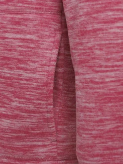 Polaire corail chiné zippé femme