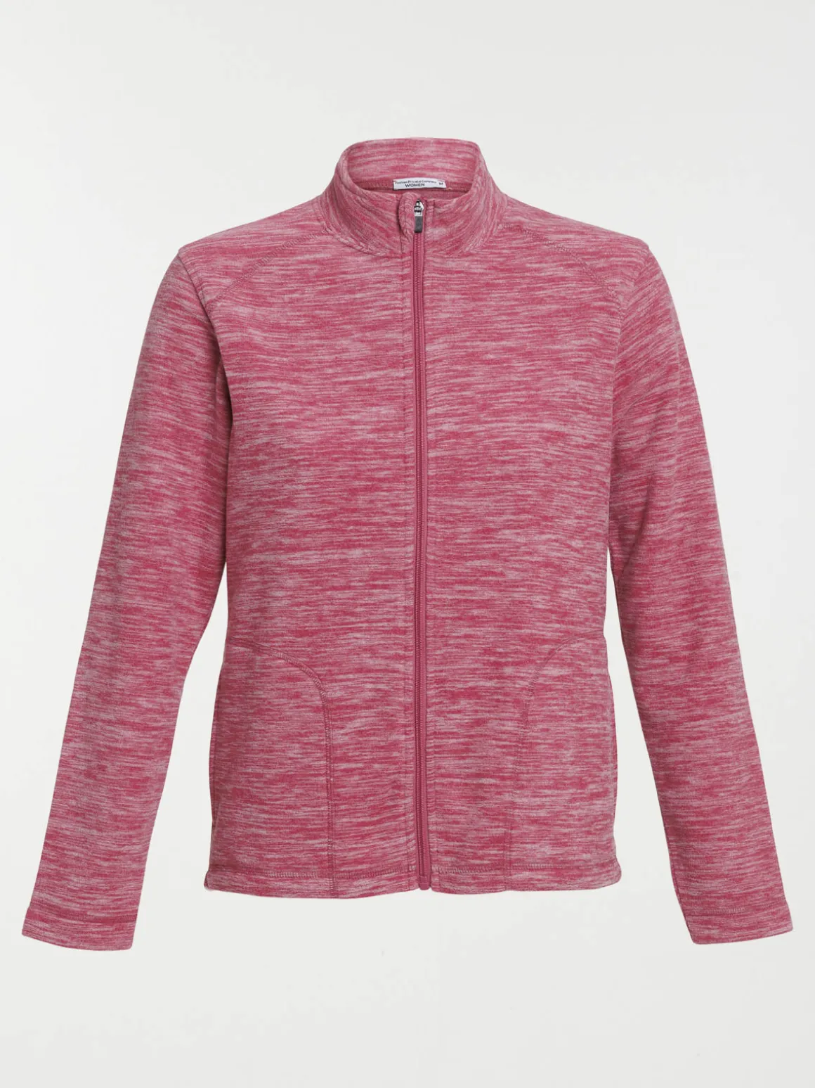 Polaire corail chiné zippé femme