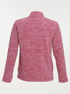 Polaire corail chiné zippé femme