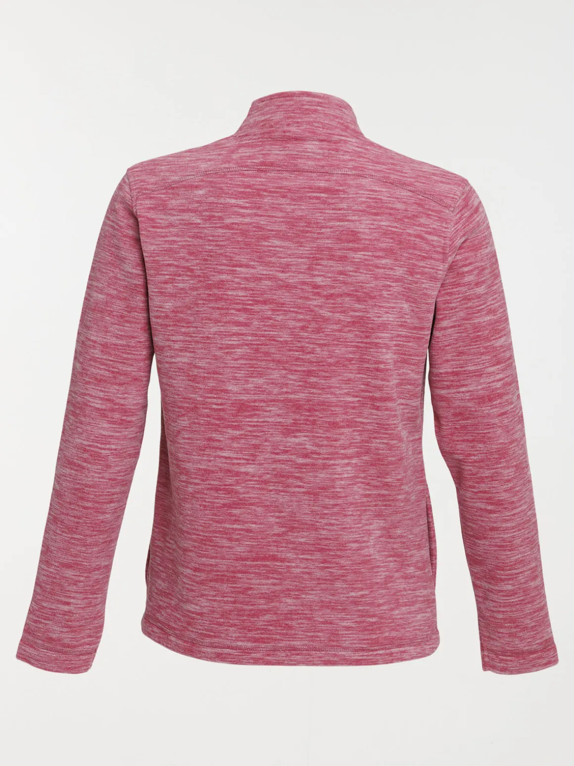 Polaire corail chiné zippé femme