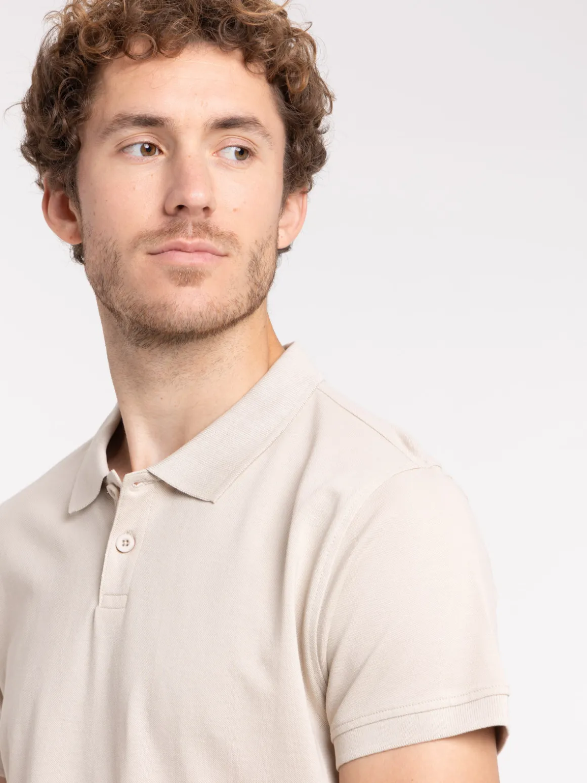 Polo basique coloris blond homme