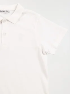 Polo blanc 100% coton garçon (3-12A)