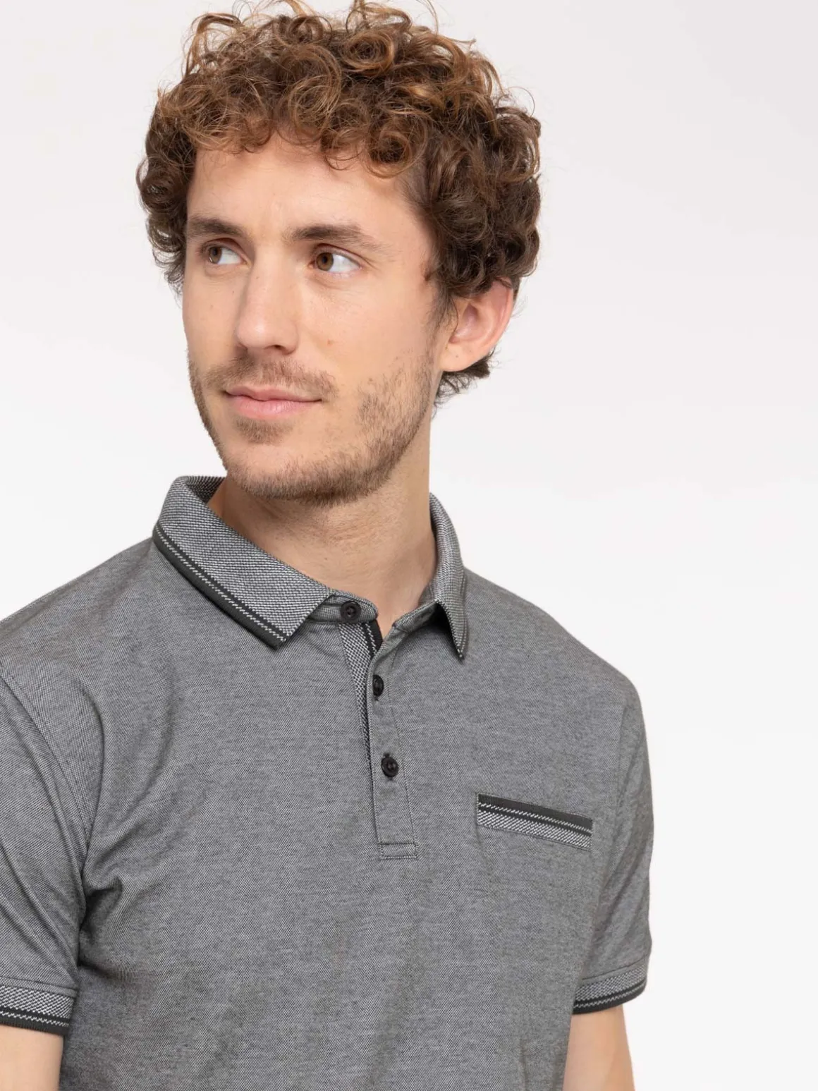 Polo col classique homme