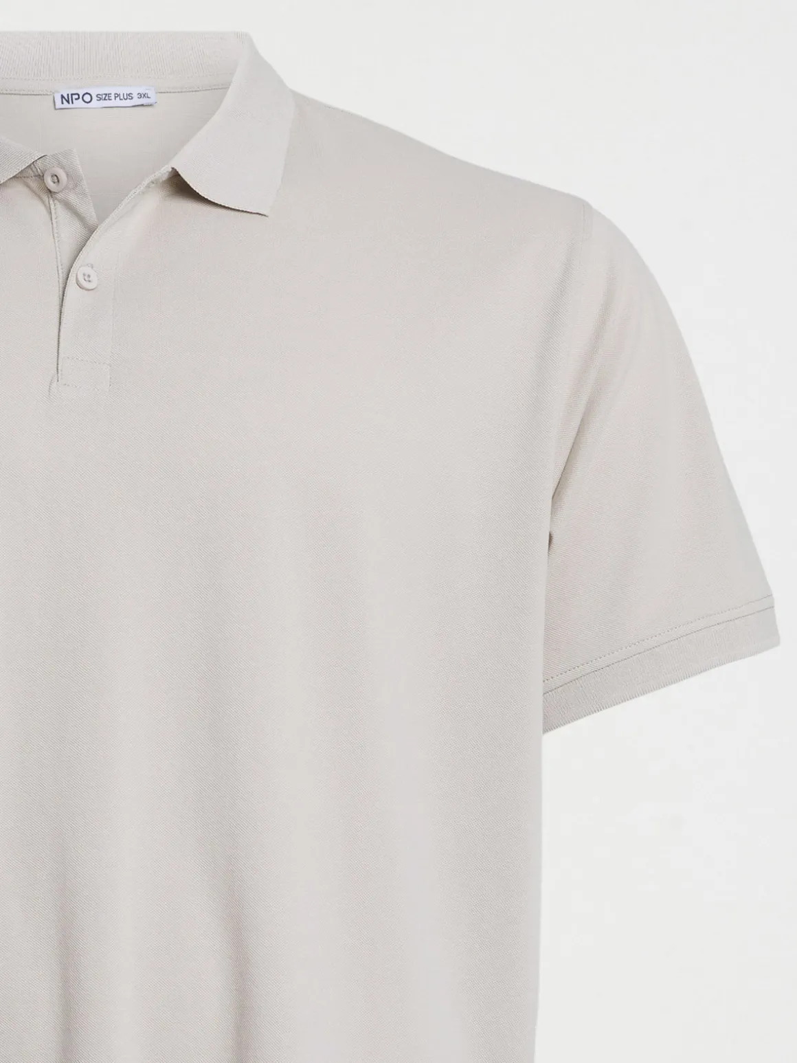 Polo coloris blond grande taille homme