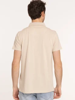 Polo coloris lin coton homme