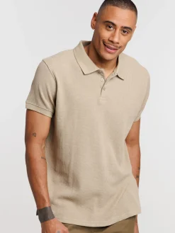 Polo coloris taupe homme