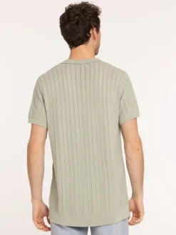 Polo couleur sauge homme