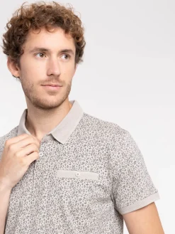 Polo fleuri 100% coton homme
