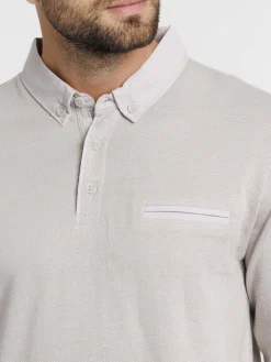 Polo manches longues 100% coton homme