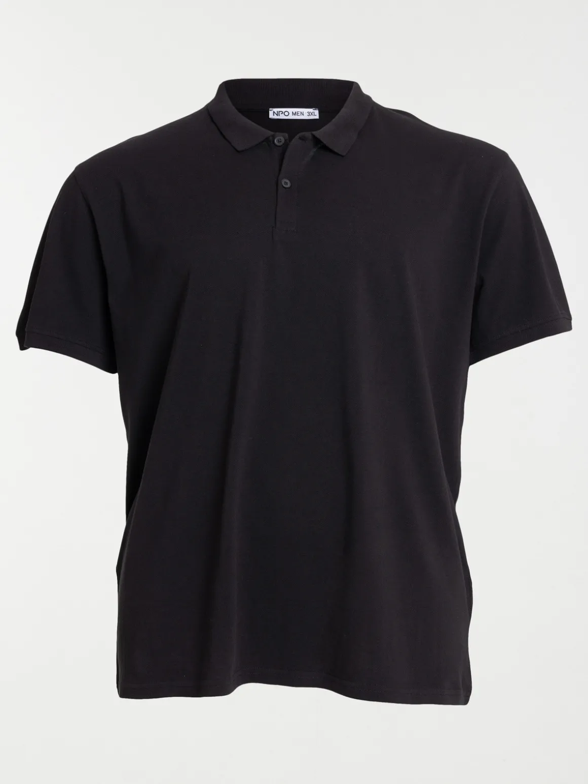 Polo noir grande taille homme