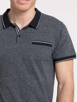 Polo noir homme