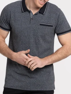 Polo noir homme