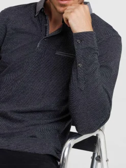 Polo noir homme