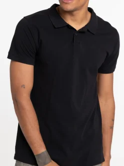 Polo noir homme 100% coton