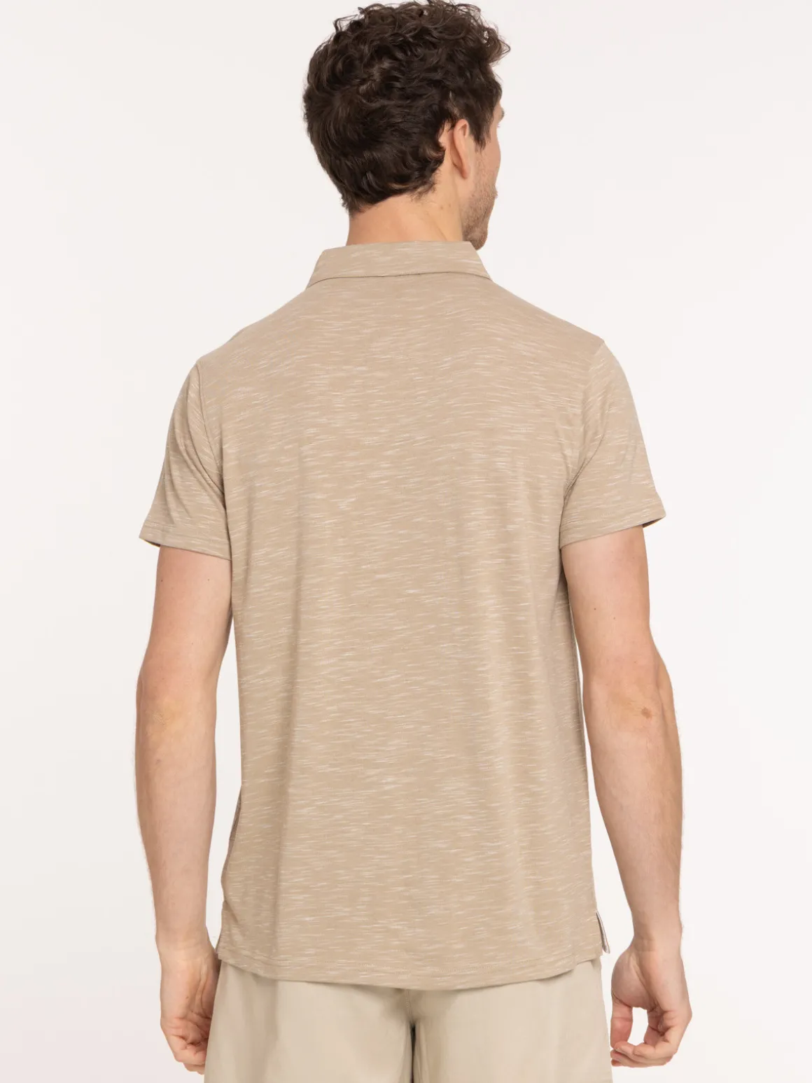 Polo taupe grisé homme