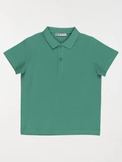 Polo uni coloris menthe garçon (3-12A)