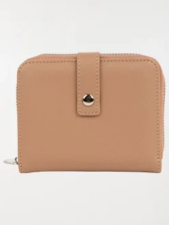 Portefeuille uni zipée femme