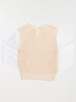 Pull 2 en 1 fille beige rosé (3-12A)
