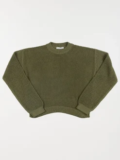 Pull ajouré lichen green fille (XXS-M)