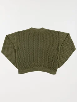 Pull ajouré lichen green fille (XXS-M)