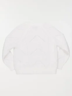 Pull blanc ajouré fille (3-12A)