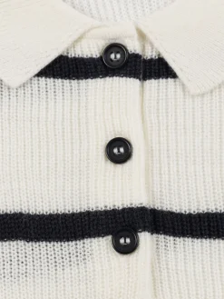 Pull boutonné col polo fille (XXS-M)