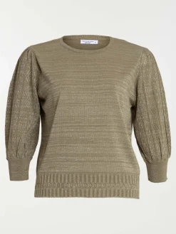 Pull brillant grande taille femme