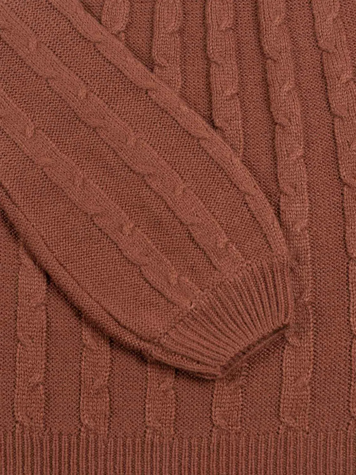 Pull café col haut fille (XXS-M)