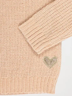 Pull coeur pailleté fille (3-12A)