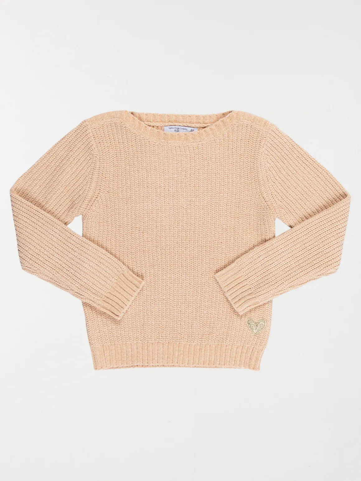 Pull coeur pailleté fille (3-12A)