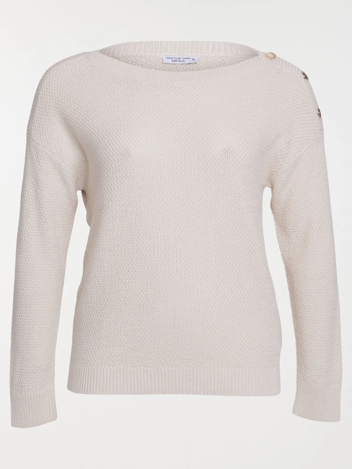 Pull col bateau femme grande taille