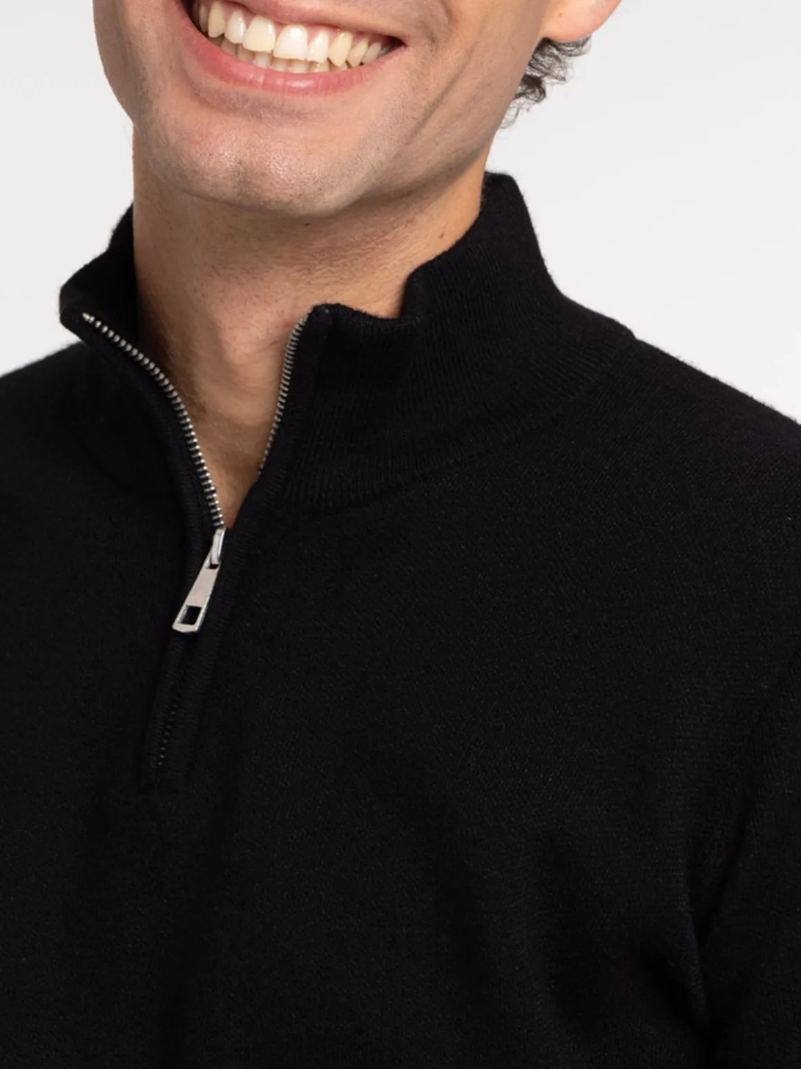 Pull col montant zippé homme