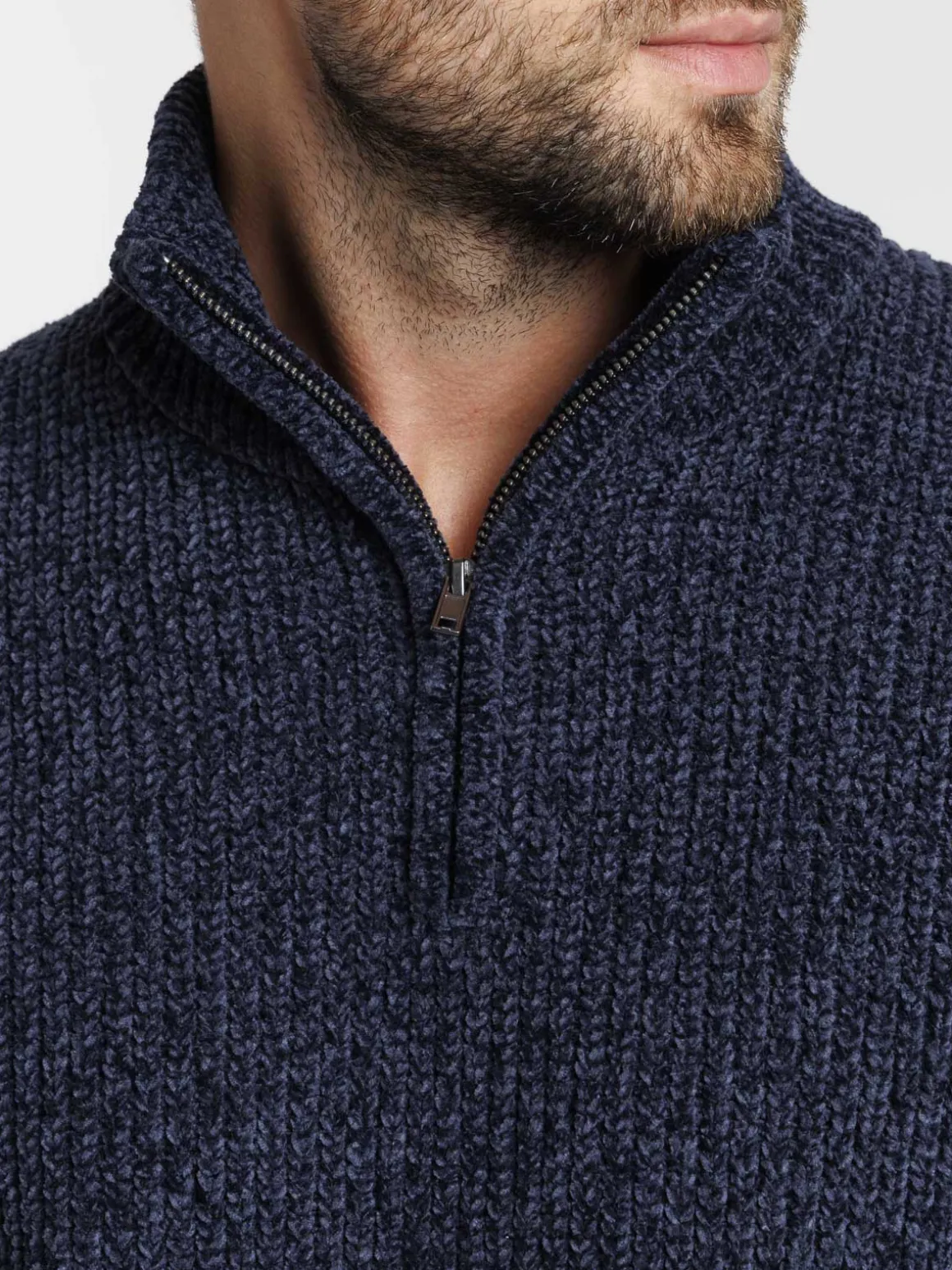 Pull col montant zippé homme