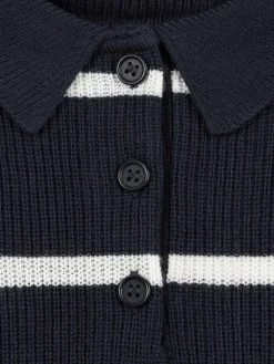 Pull col polo boutonné fille (XXS-M)