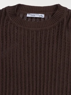Pull col rond ajouré fille (XXS-M)