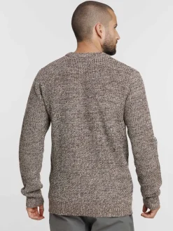 Pull col rond coloris expresso homme