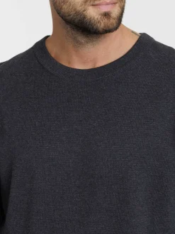 Pull col rond coloris volcan homme