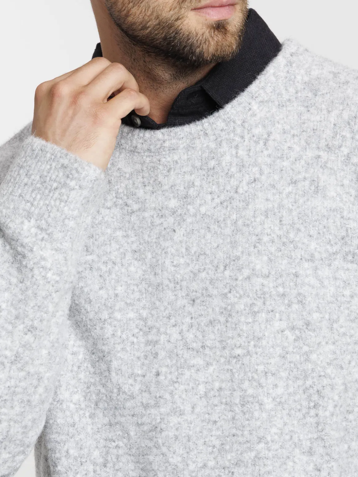 Pull col rond homme