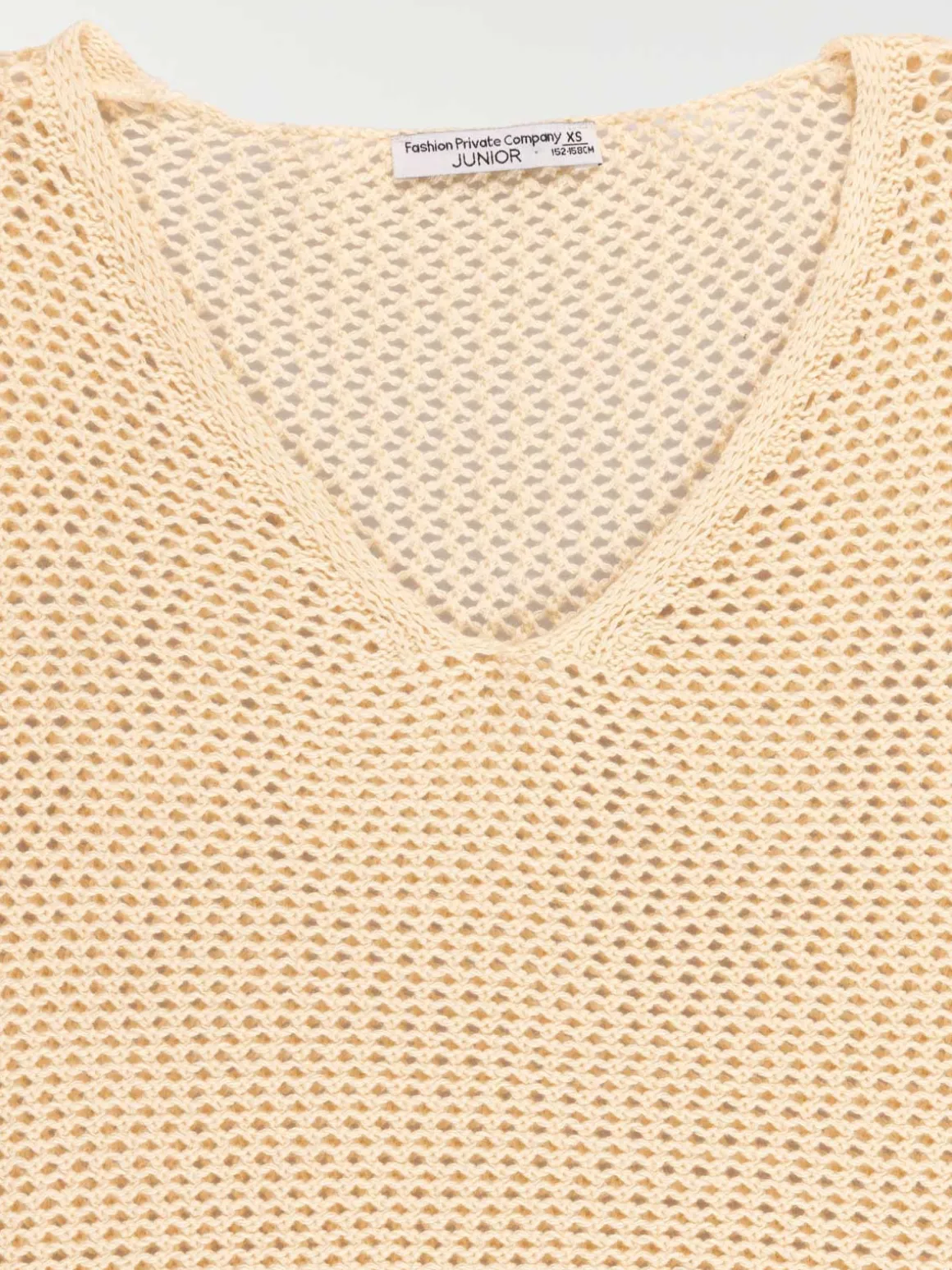 Pull col V ajouré fille (XXS-M)