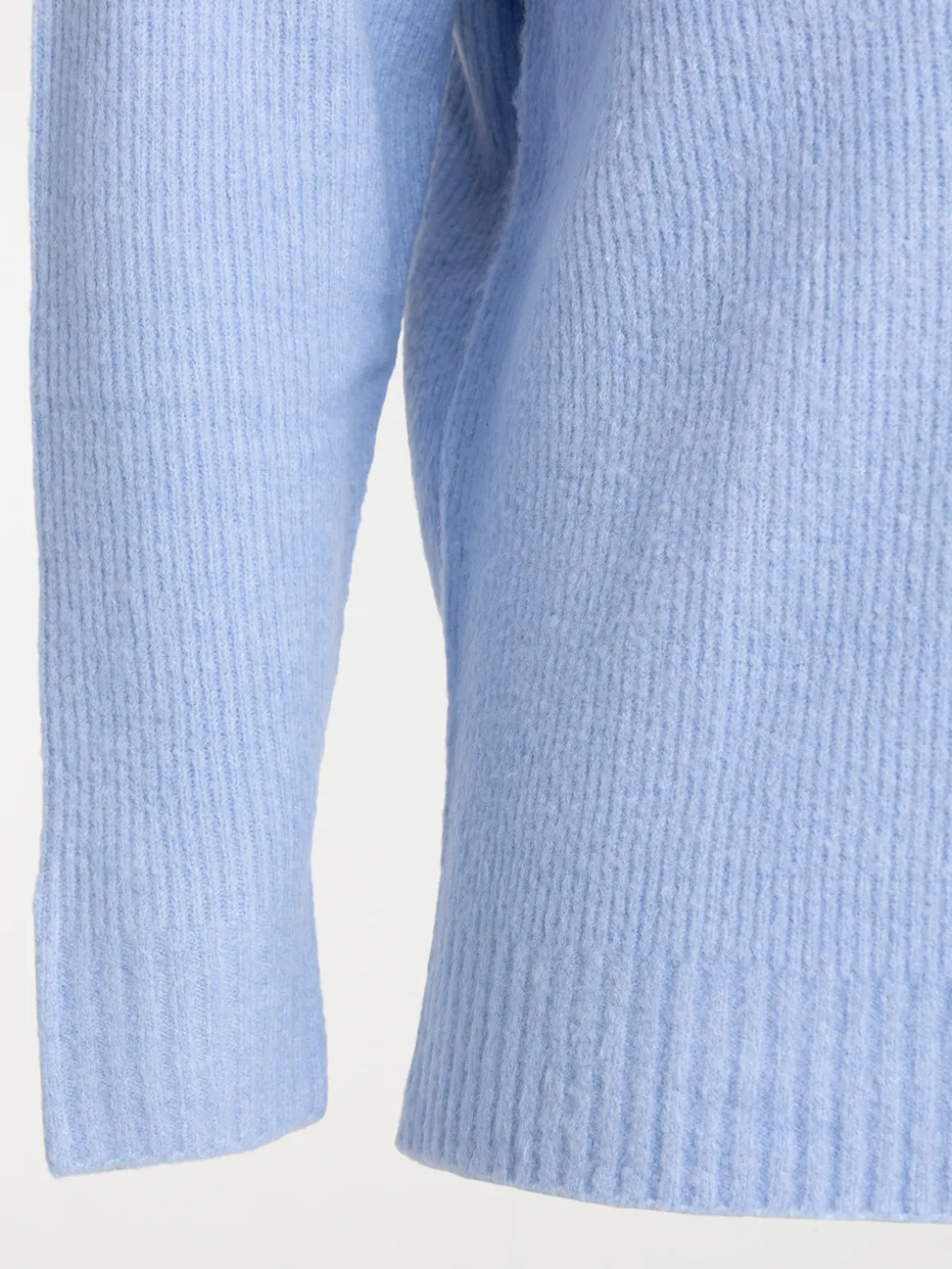 Pull col V côtelé grande taille femme