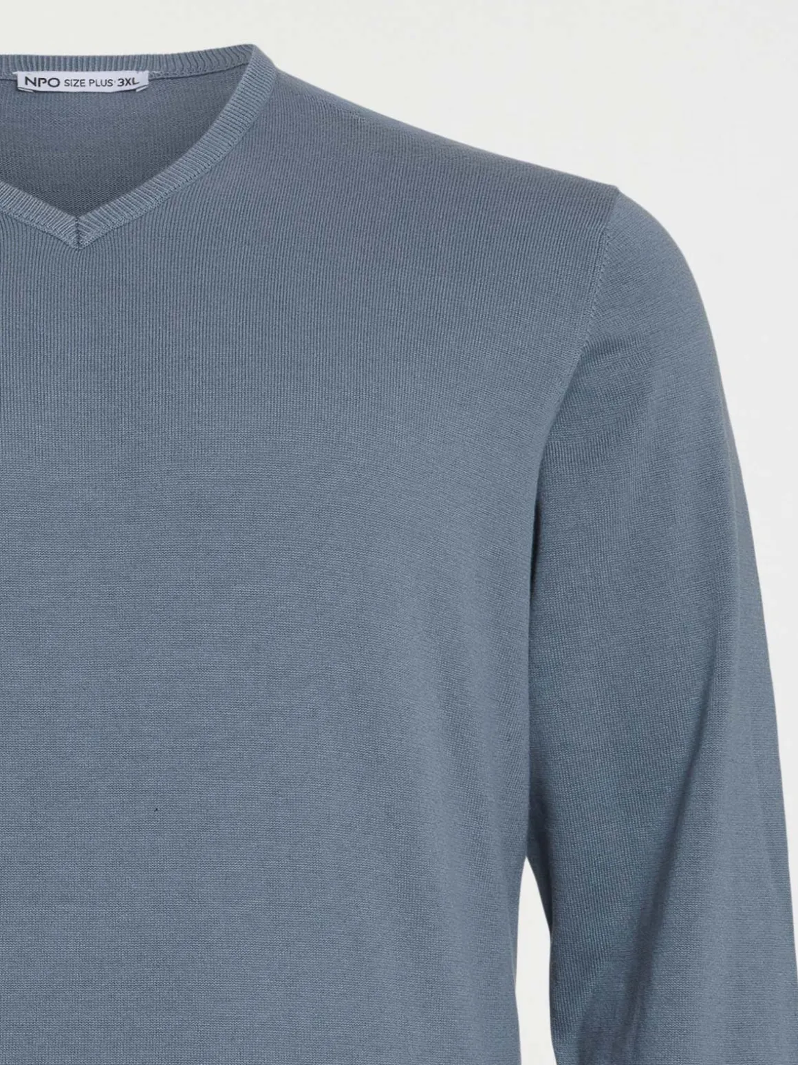 Pull col V grande taille homme