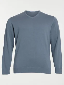 Pull col V grande taille homme