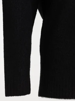 Pull col V noir femme grande taille